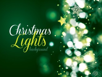 sfondo Natale verde – Christmas lights background