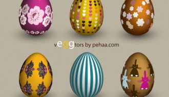 6 uova di Pasqua – 6 decorated Easter eggs