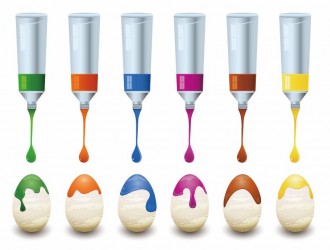 6 uova Pasqua colori tempera – Easter Egg