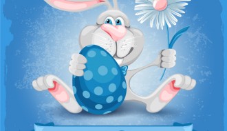 coniglio Pasqua uovo fiore – Easter bunny with egg