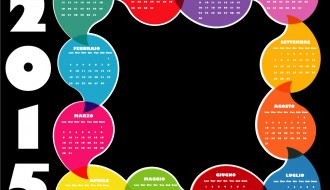 2015 calendario – bubble calendar