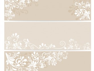 3 eleganti banner floreali – elegant floral ornament banner