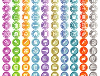 140 icone web – round web icons
