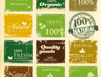 12 targhette – organic vintage labels