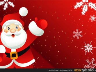 Babbo Natale – cartoonish Santa Claus greeting card