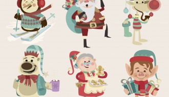 6 personaggi Natale – Christmas cartoon characters