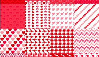 16 pattern cuori – Valentines Day seamless patterns
