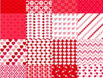 16 pattern cuori – Valentines Day seamless patterns