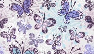pattern farfalle – floral butterflies seamless pattern