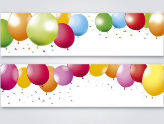 2 banner palloncini festa – party balloons banners