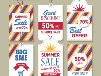 6 etichette saldi, offerte – banners sale, offers