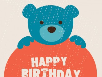buon compleanno orso – bear happy birthday card