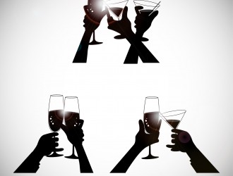 brindisi sagome mani – toasting hands silhouettes