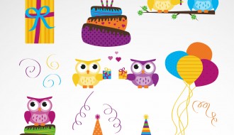 set compleanno gufo – owl birthday set