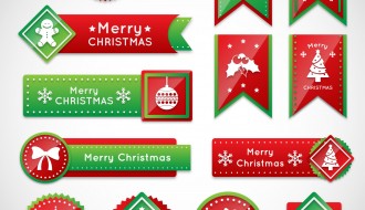 13 banner, etichette Natale – Christmas labels