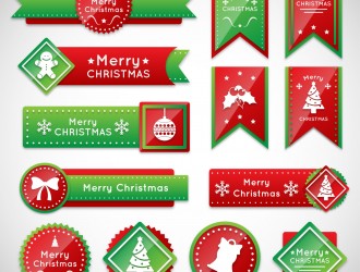 13 banner, etichette Natale – Christmas labels