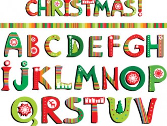 Christmas alphabet letters – alfabeto Natale