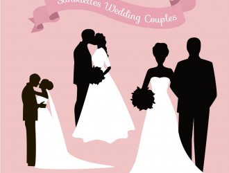 3 coppie sposi – silhouettes wedding couples