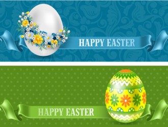 2 banner uovo Pasqua – Easter eggs banner