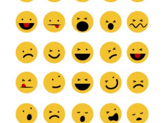 30 emoticon rotonde – funny emoticons set