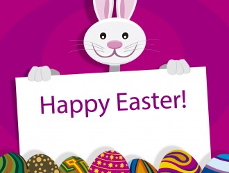 coniglio Pasqua uova – Easter bunny eggs placard background