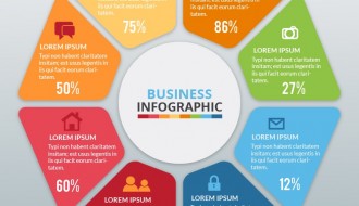infografica circolare – business circle infographic