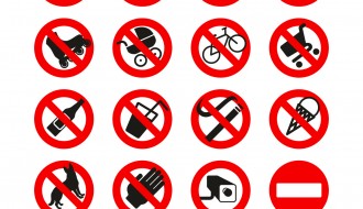 16 segnali divieto – prohibition signs