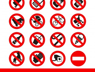 16 segnali divieto – prohibition signs