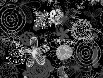 pattern floreale – doodle flowers hand drawing pattern