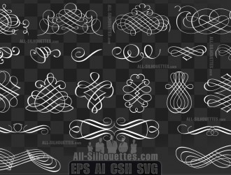 21 decorazioni – calligraphic ornaments