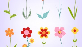 10 fiori – hand drawn doodle flowers