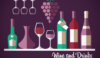 vino, bicchieri, bottiglie, uva – wine and drinks