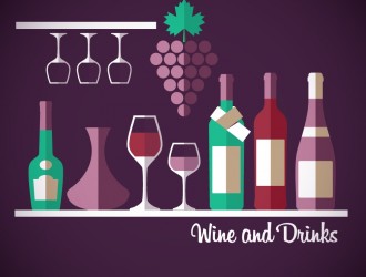 vino, bicchieri, bottiglie, uva – wine and drinks