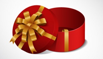 scatola regalo rossa rotonda – open red round gift box