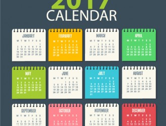 calendario, calendar 2017
