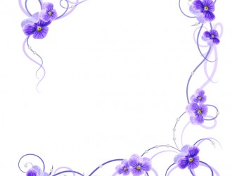 decorazione violette – violet flower with corner decor
