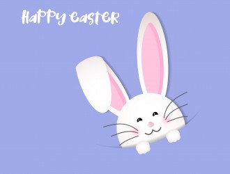 coniglio Pasqua – Happy Easter rabbit card