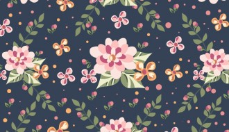 sfondo floreale – floral background illustration