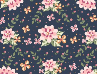 sfondo floreale – floral background illustration