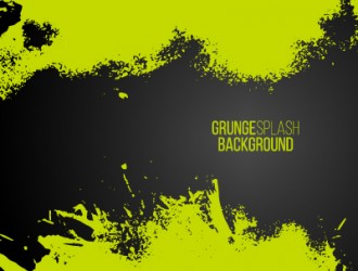 sfondo verde grunge – green paint splash frame background