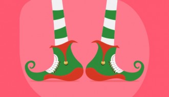 auguri Natale elfo – Christmas elf greeting card