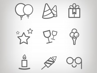 9 icone compleanno matrimonio – icons birthday wedding