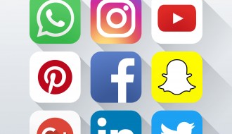 9 social media icons marketing pack