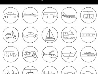 20 icone mezzi di trasporto – transportation icons